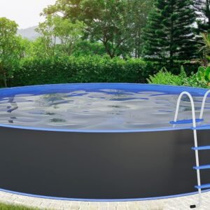 Piscina de Pared de Acero, 350 x 120 cm, Color Antracita&nbsp;