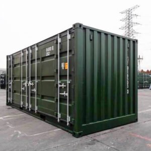 Contenedor Verde de 20 Pies con Lado Abierto