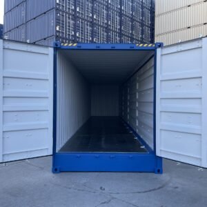 Contenedor marítimo 40 pies lateral abierto Azul