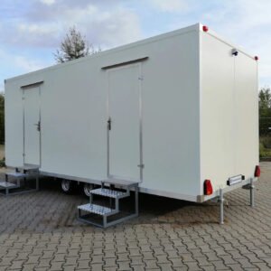 Remolque WC con doble WC 6x2,40 metros.